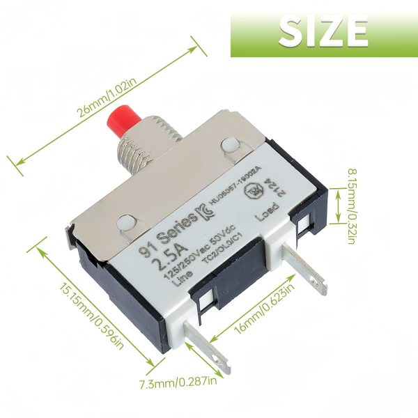 EPLZON Thermal Circuit Breaker Manual Reset Push Button-1