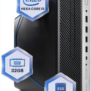 HP ProDesk Desktop 32GB RAM i5 4K Ready Black-0