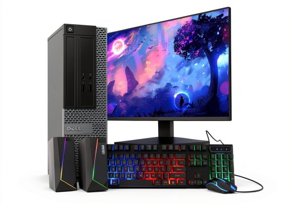 Dell Optiplex Tower PC 22 Inch 16GB RAM i5 7010 Black-0
