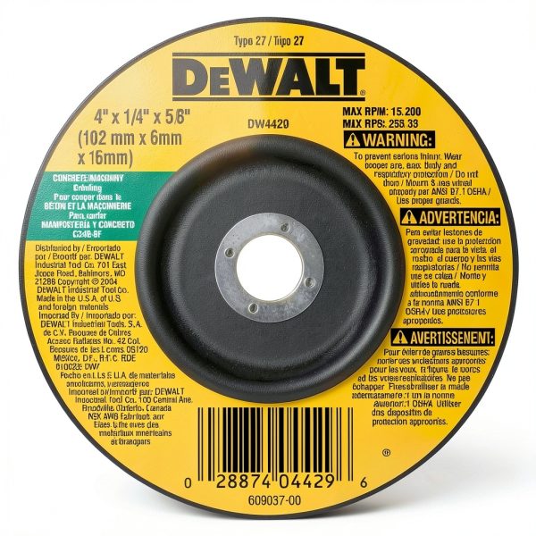 DEWALT 4-Inch Concrete Grinding Wheel DW4429 with Silicon Carbide-0