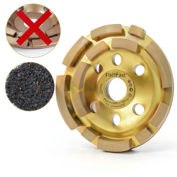 Concrete Grinding Wheel 4.5" FixltFast Diamond Cup – 18 Teeth-4