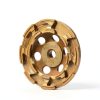 KSEIBI 644146 Grinding Wheels 4-1/2" Diamond Cup with Z‑Segment Flange-2