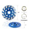 SALI Diamond Concrete Grinding Wheel 4 1/2 inch for Polishing and Cleaning Stone Concrete Surface, Cement, Marble, Rock, Granite, and Thinset Removing, Angle Grinder Segment Wheels Cup 115 * 22.2MM-1