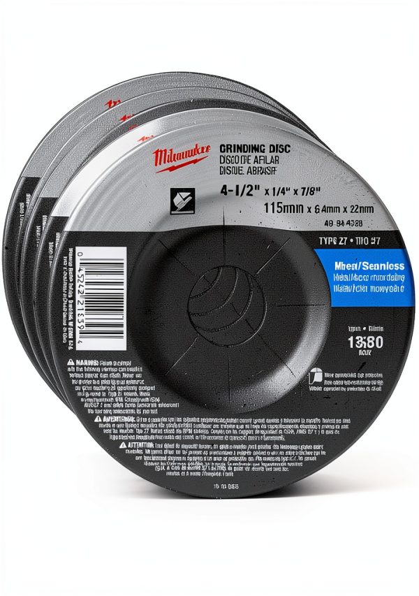 Milwaukee 4-1/2" Grinding Wheel 5 Pack Depressed Aggressive Metal-0