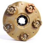 Concrete Grinding Plate Diamond Tools 17" 5 Cup Wheels Max RPM 175-0