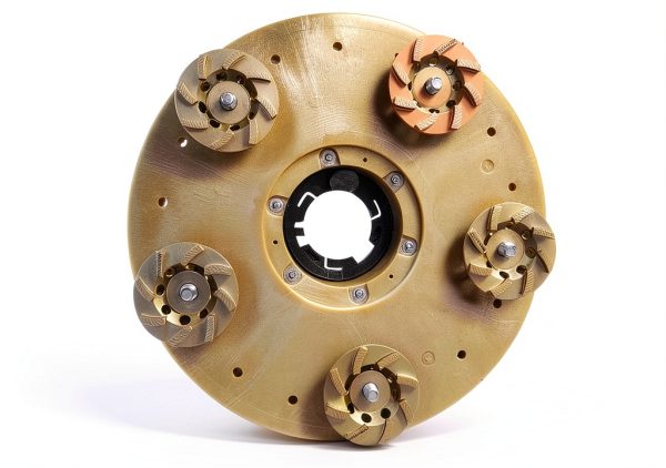 Concrete Grinding Plate Diamond Tools 17" 5 Cup Wheels Max RPM 175-0