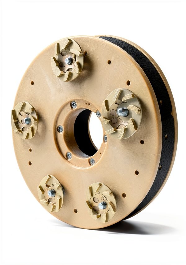Concrete Grinding Plate Diamond Tools 17" 5 Cup Wheels Max RPM 175-3