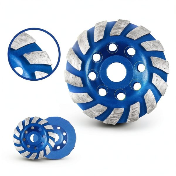 SALI Diamond Concrete Grinding Wheel 4 1/2 inch for Polishing and Cleaning Stone Concrete Surface, Cement, Marble, Rock, Granite, and Thinset Removing, Angle Grinder Segment Wheels Cup 115 * 22.2MM-2
