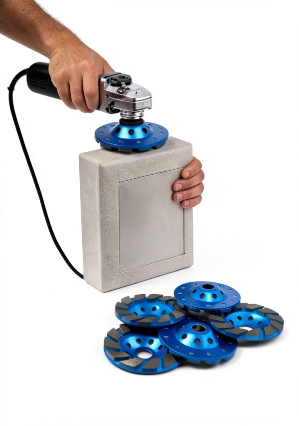 4.5 Inch Concrete Grinding Wheel 4 1/2 Inch for Angle Grinder,2 Pcs 12-Segment Diamond Cup Grinder Wheel for Grinding and Polishing Stone Concrete Surface, Stones, Cement, Marble-5