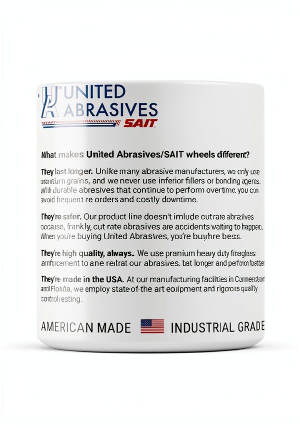 United Abrasives-SAIT 20063 A24R General Purpose/Long Life Grinding Wheel (Type 27/Depressed Center) 4 1/2" x 1/4" x 7/8", 25-Pack-5