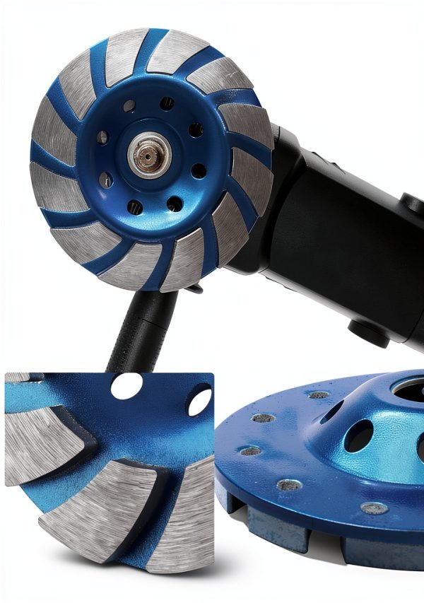4.5 Inch Concrete Grinding Wheel 4 1/2 Inch for Angle Grinder,2 Pcs 12-Segment Diamond Cup Grinder Wheel for Grinding and Polishing Stone Concrete Surface, Stones, Cement, Marble-3