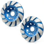 4.5 Inch Concrete Grinding Wheel 4 1/2 Inch for Angle Grinder,2 Pcs 12-Segment Diamond Cup Grinder Wheel for Grinding and Polishing Stone Concrete Surface, Stones, Cement, Marble-0