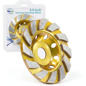 4 1/2 Inch Diamond Concrete Grinding Wheel, Turbo Segment Angle Grinder Wheel for Concrete, Stone, and Masonry, Heavy-Duty 4.5” Diamond Cup Wheel for Fast Grinding & Smoothing-0