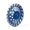 SALI 7 Inch Concrete Grinding Wheels 20 Turbo Diamond Segments 5/8-11 Arbor Diamond Grinding Wheel Fit for Paint, Epoxy, Mastic, Coating Removal-0