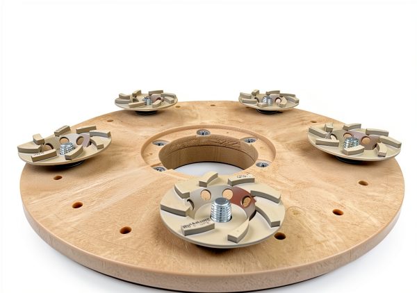 Concrete Grinding Plate Diamond Tools 17" 5 Cup Wheels Max RPM 175-4