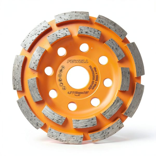Concrete Grinding Wheel FEWELL Row Diamond with 7/8" Arbor-0